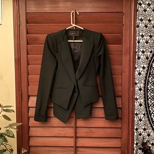 BCBG MAX AZRIA Black Asymmetrical Blazer